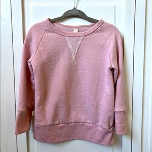 Childhoods Clothing Pink pullover crew in “Tinsel” (light pink) sweatshirt